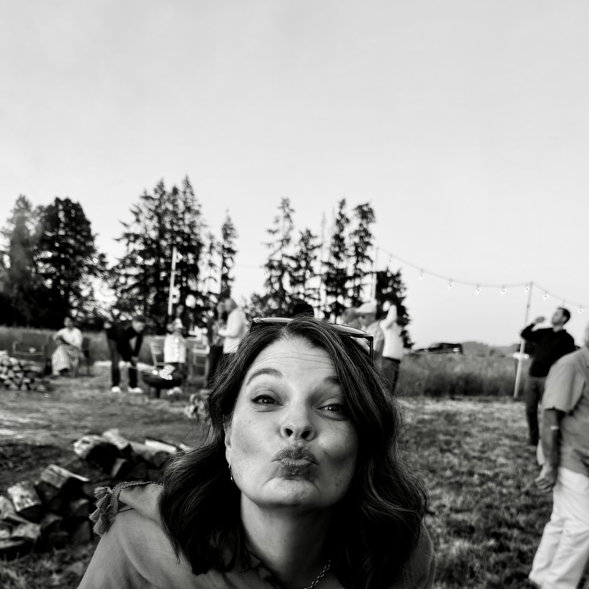 Julie of Take the Trip at a summer gathering in the Willamette Valley